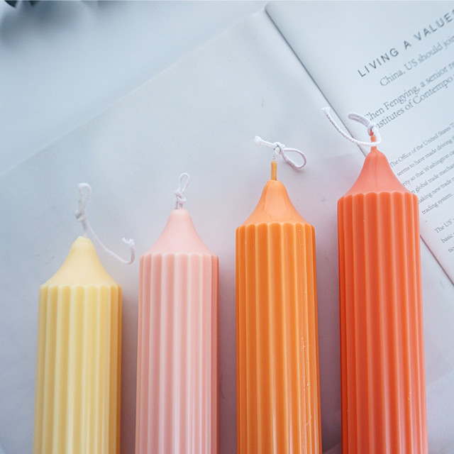 Stripe Long Rod Acrylic Candle Mold Diy Plastic Molds for